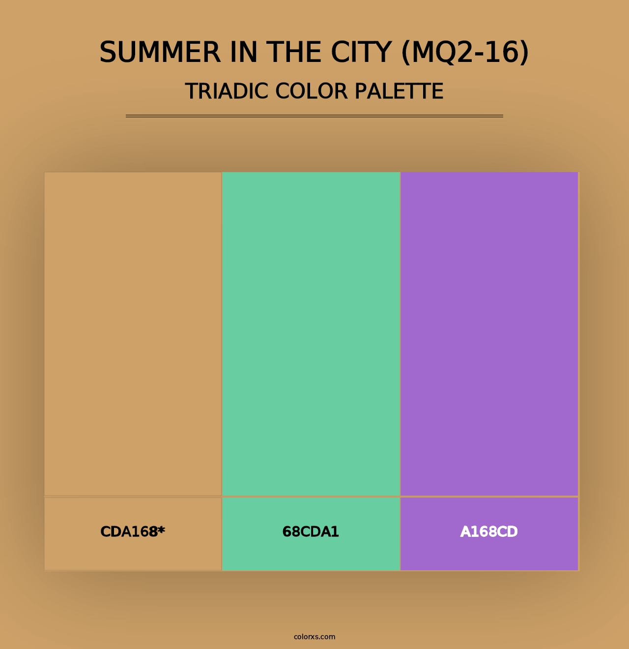 Summer In The City (MQ2-16) - Triadic Color Palette