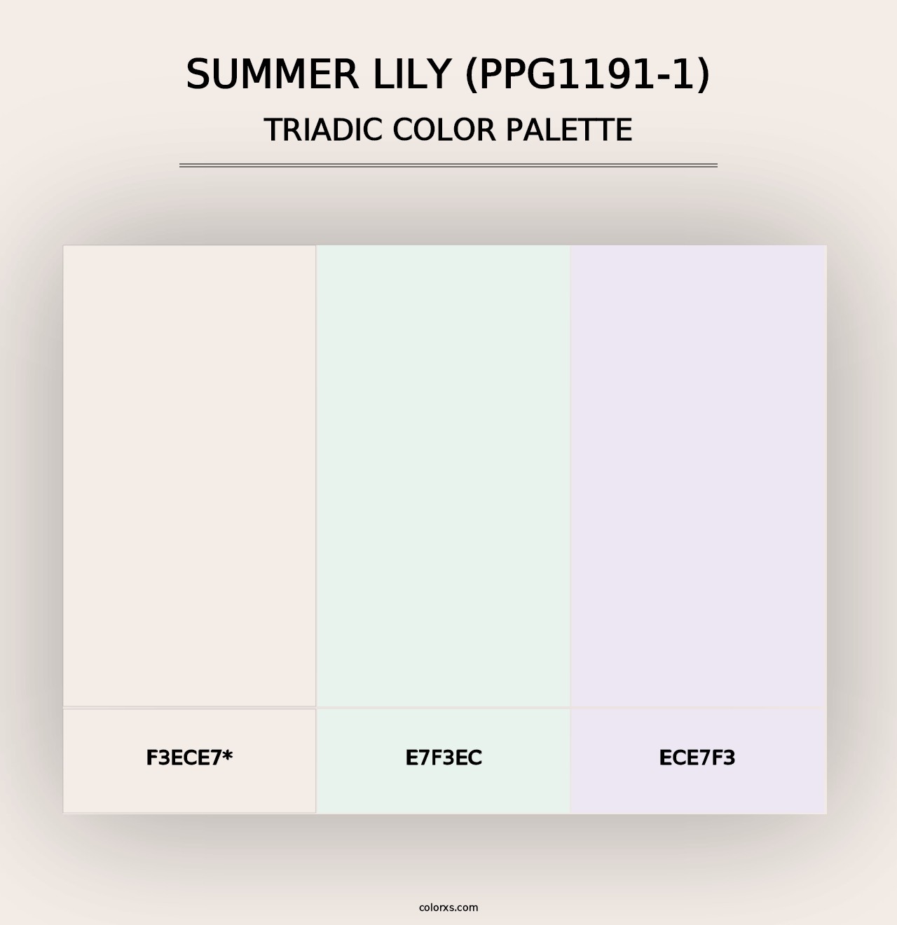 Summer Lily (PPG1191-1) - Triadic Color Palette