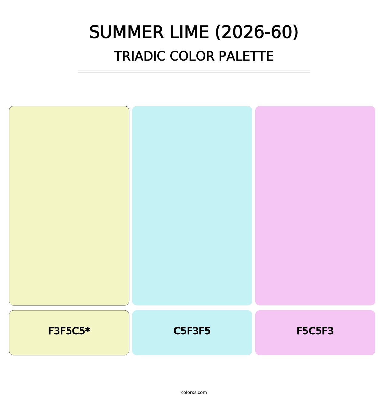 Summer Lime (2026-60) - Triadic Color Palette