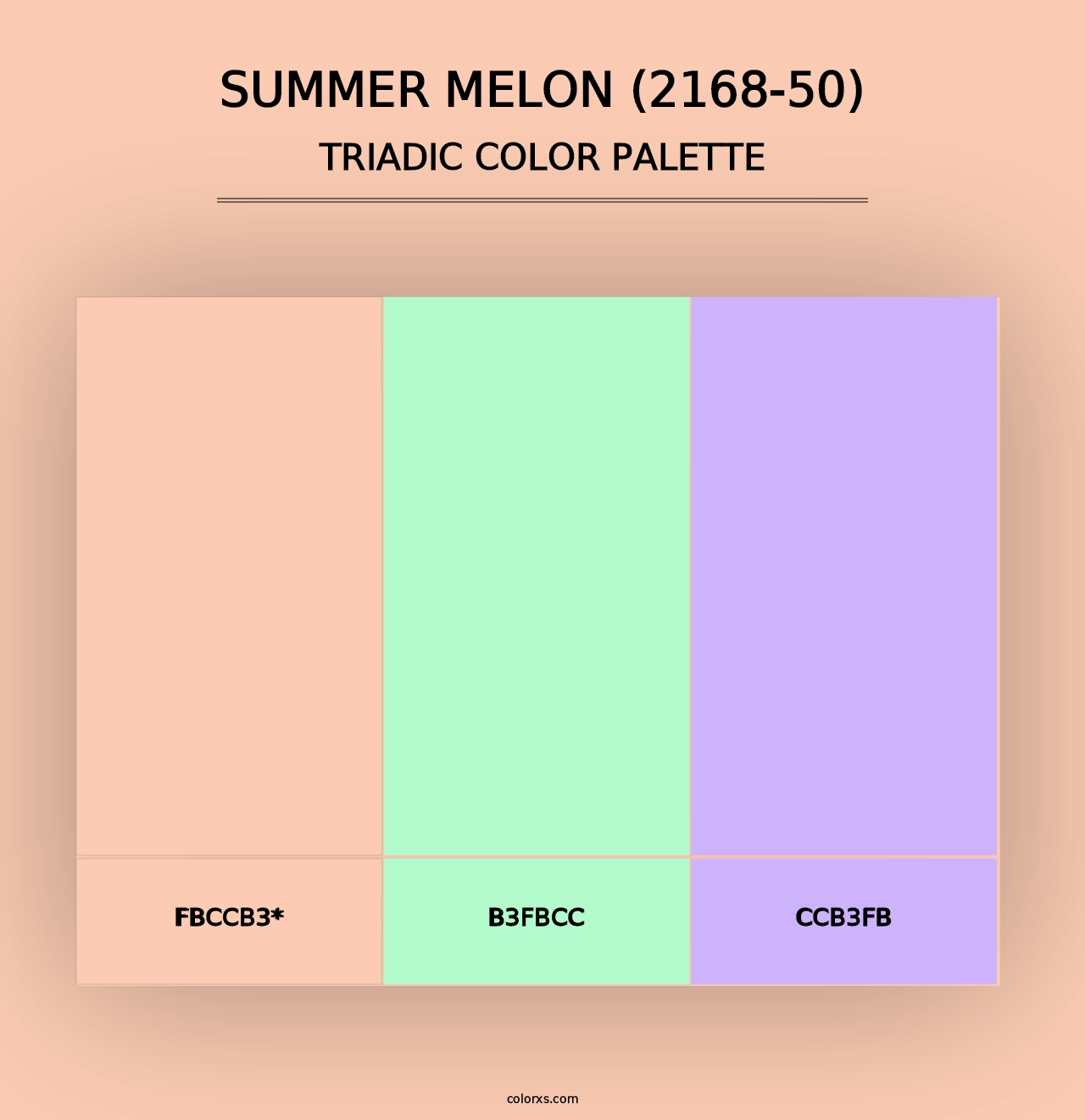 Summer Melon (2168-50) - Triadic Color Palette