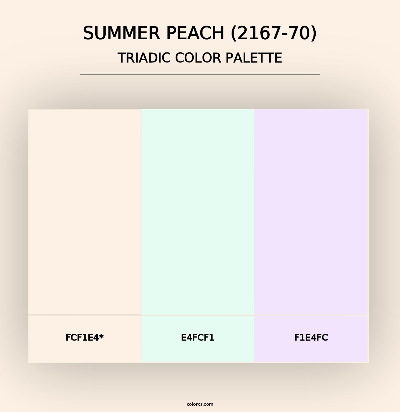 Summer Peach (2167-70) - Triadic Color Palette