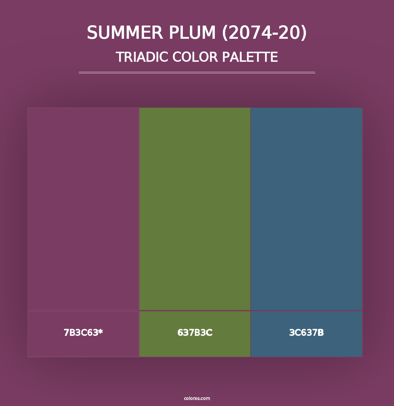 Summer Plum (2074-20) - Triadic Color Palette