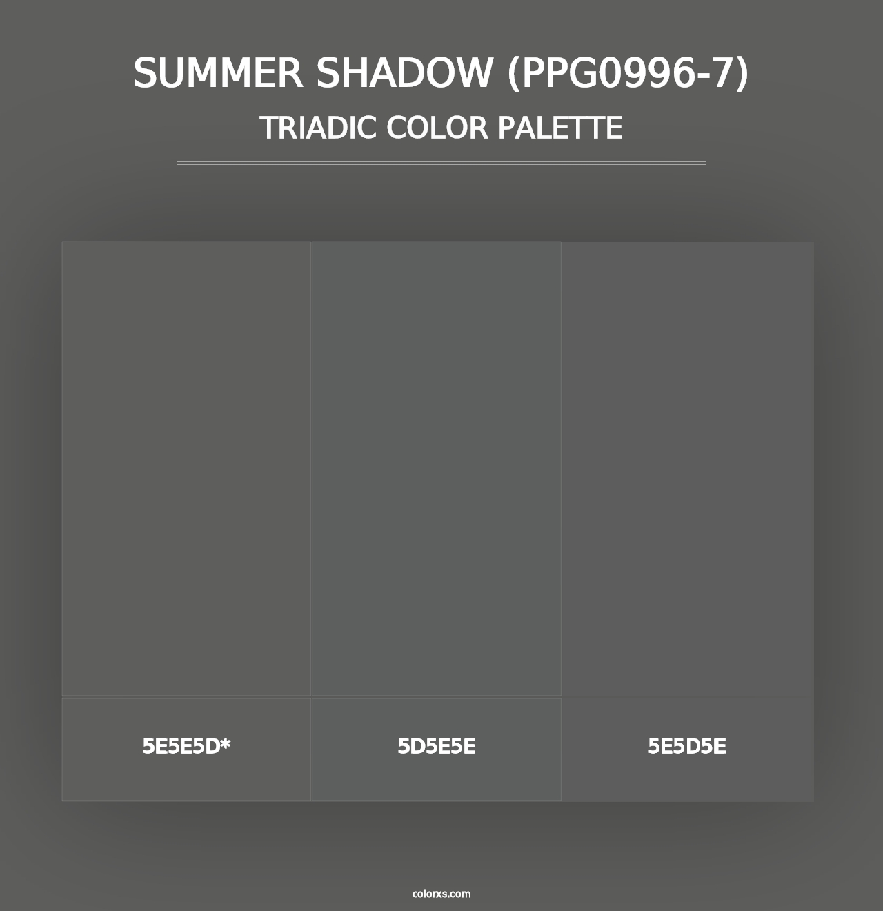 Summer Shadow (PPG0996-7) - Triadic Color Palette