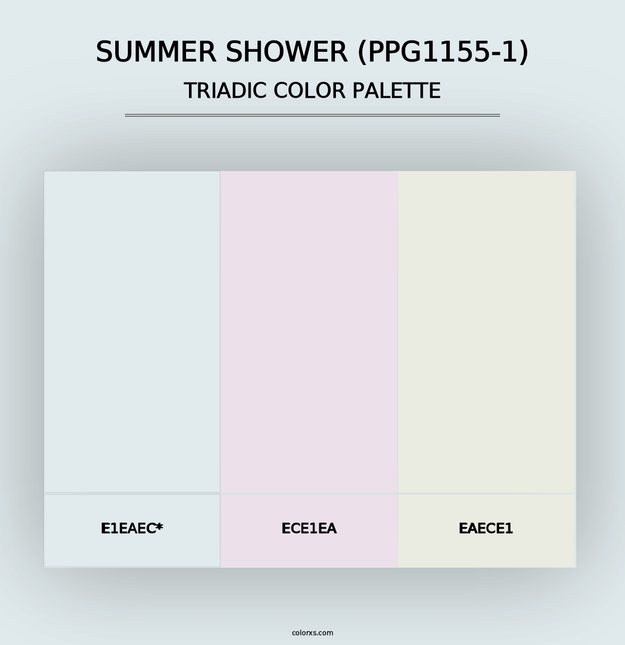 Summer Shower (PPG1155-1) - Triadic Color Palette