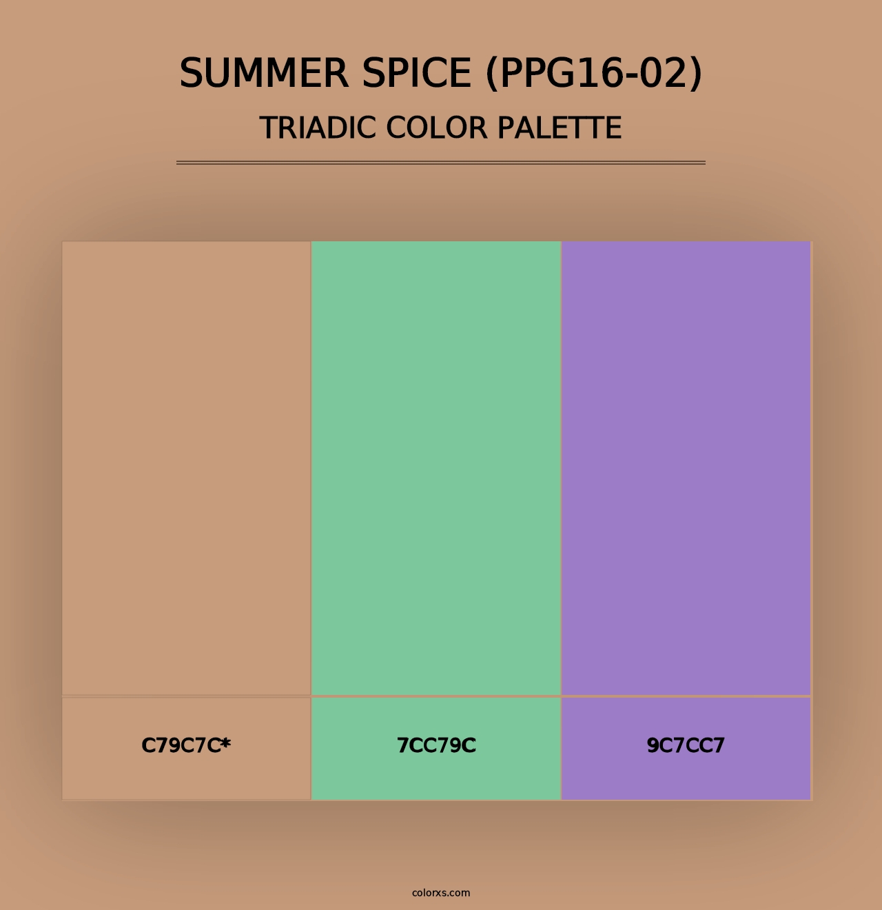 Summer Spice (PPG16-02) - Triadic Color Palette