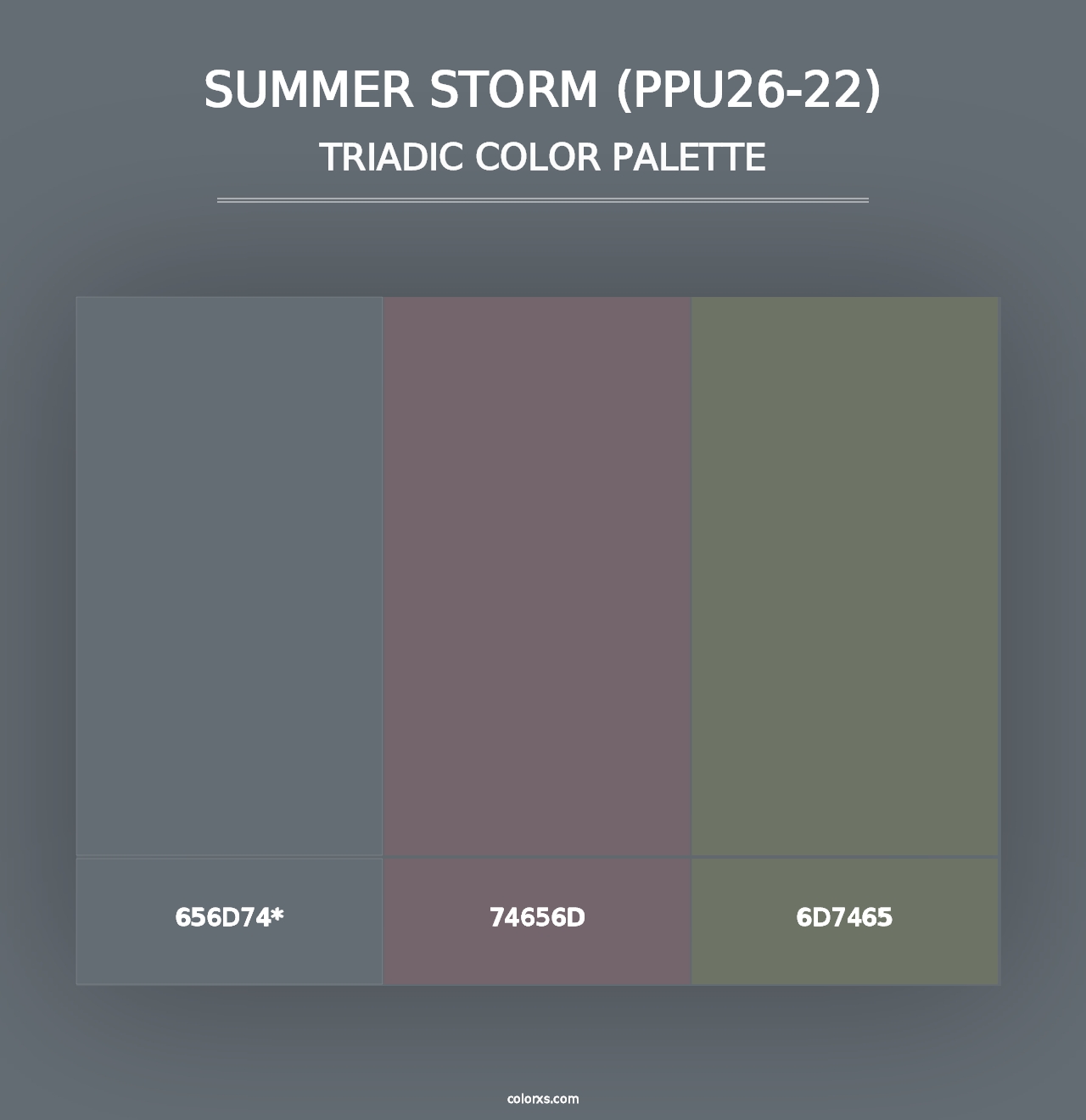 Summer Storm (PPU26-22) - Triadic Color Palette