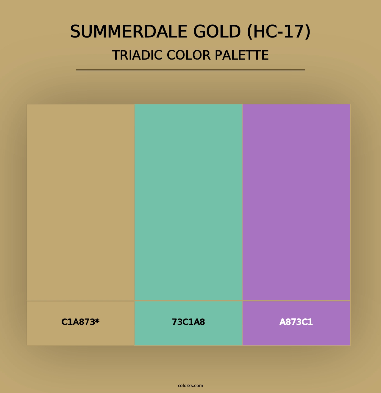 Summerdale Gold (HC-17) - Triadic Color Palette