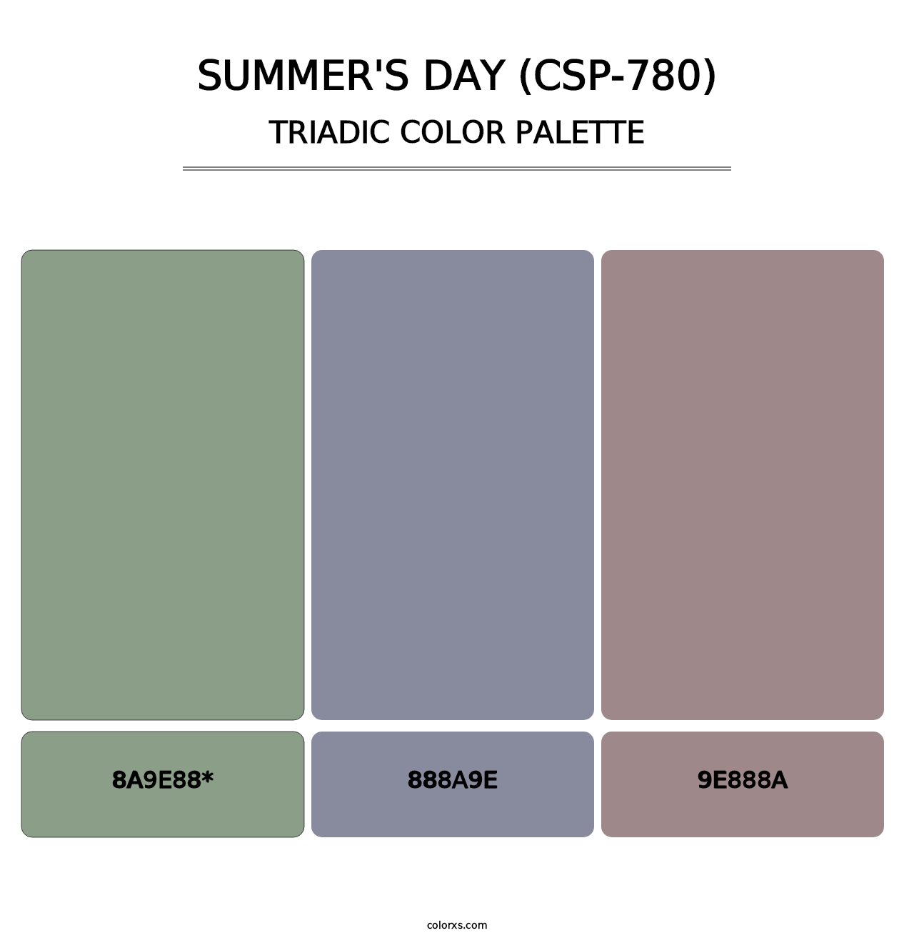 Summer's Day (CSP-780) - Triadic Color Palette