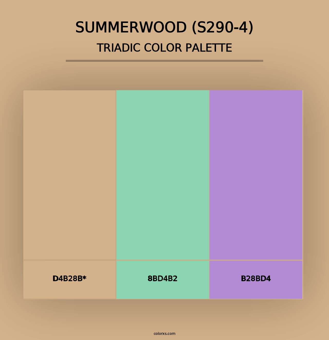 Summerwood (S290-4) - Triadic Color Palette