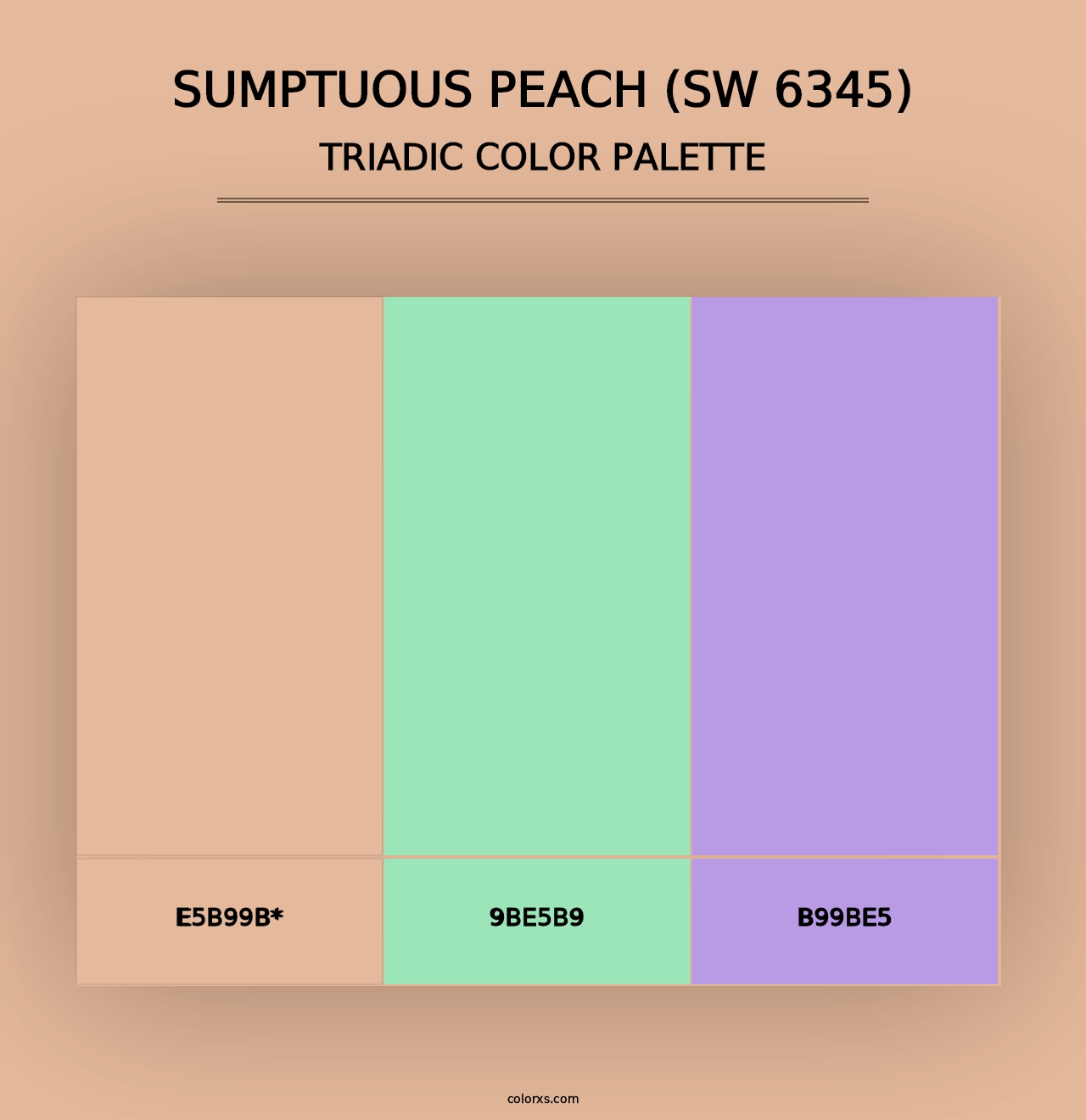 Sumptuous Peach (SW 6345) - Triadic Color Palette