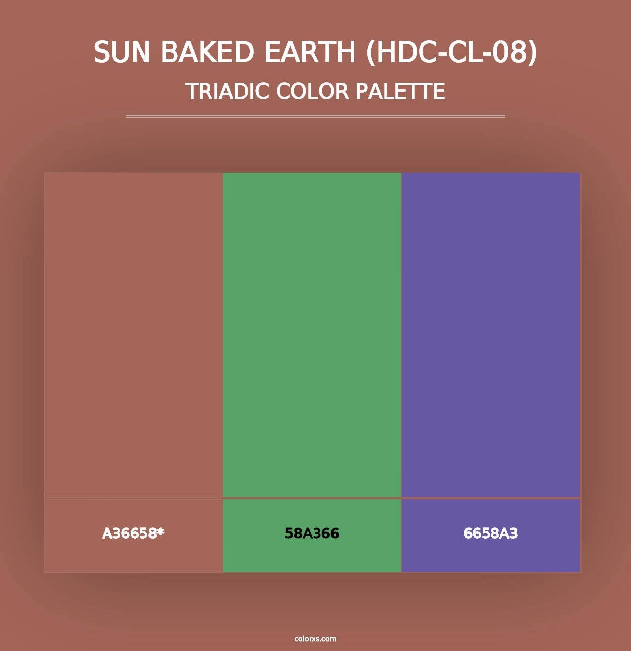 Sun Baked Earth (HDC-CL-08) - Triadic Color Palette