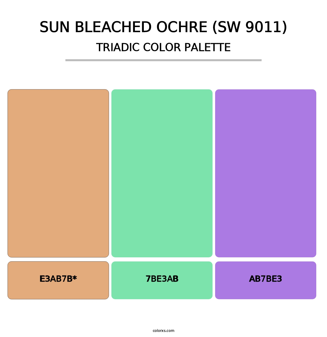 Sun Bleached Ochre (SW 9011) - Triadic Color Palette