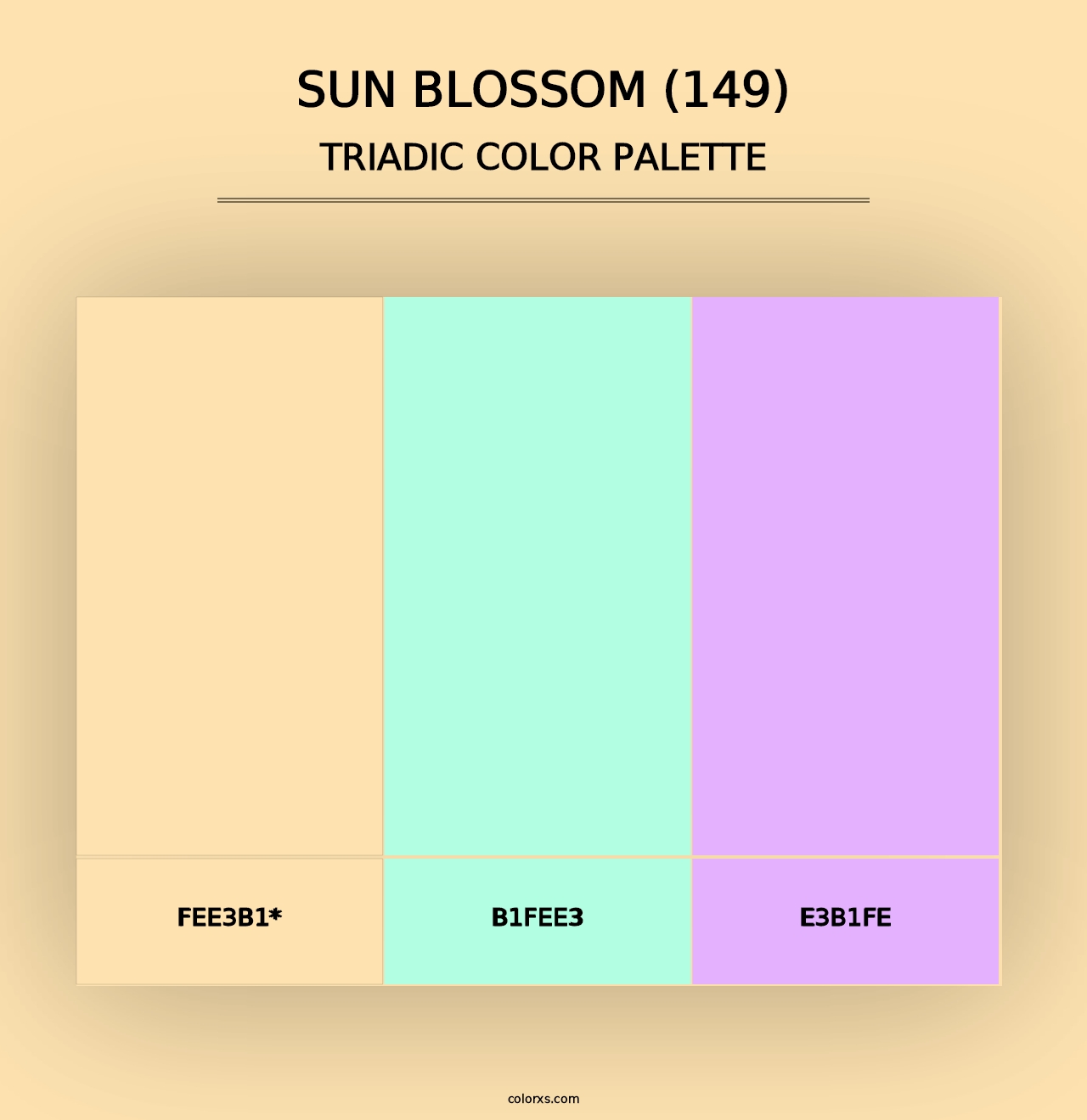 Sun Blossom (149) - Triadic Color Palette