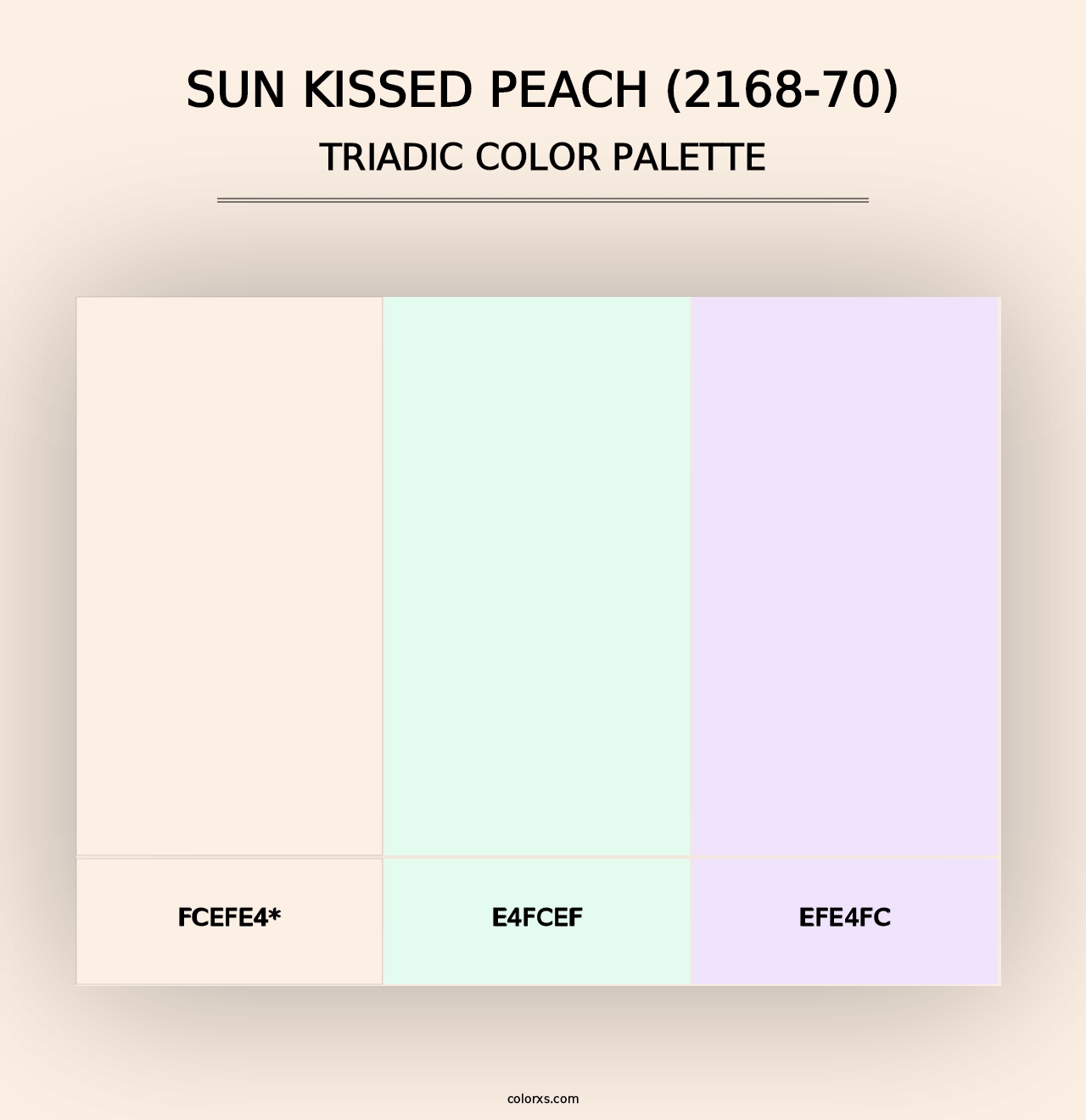 Sun Kissed Peach (2168-70) - Triadic Color Palette