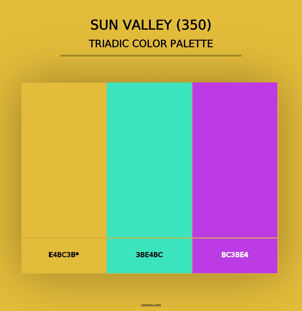 Sun Valley (350) - Triadic Color Palette