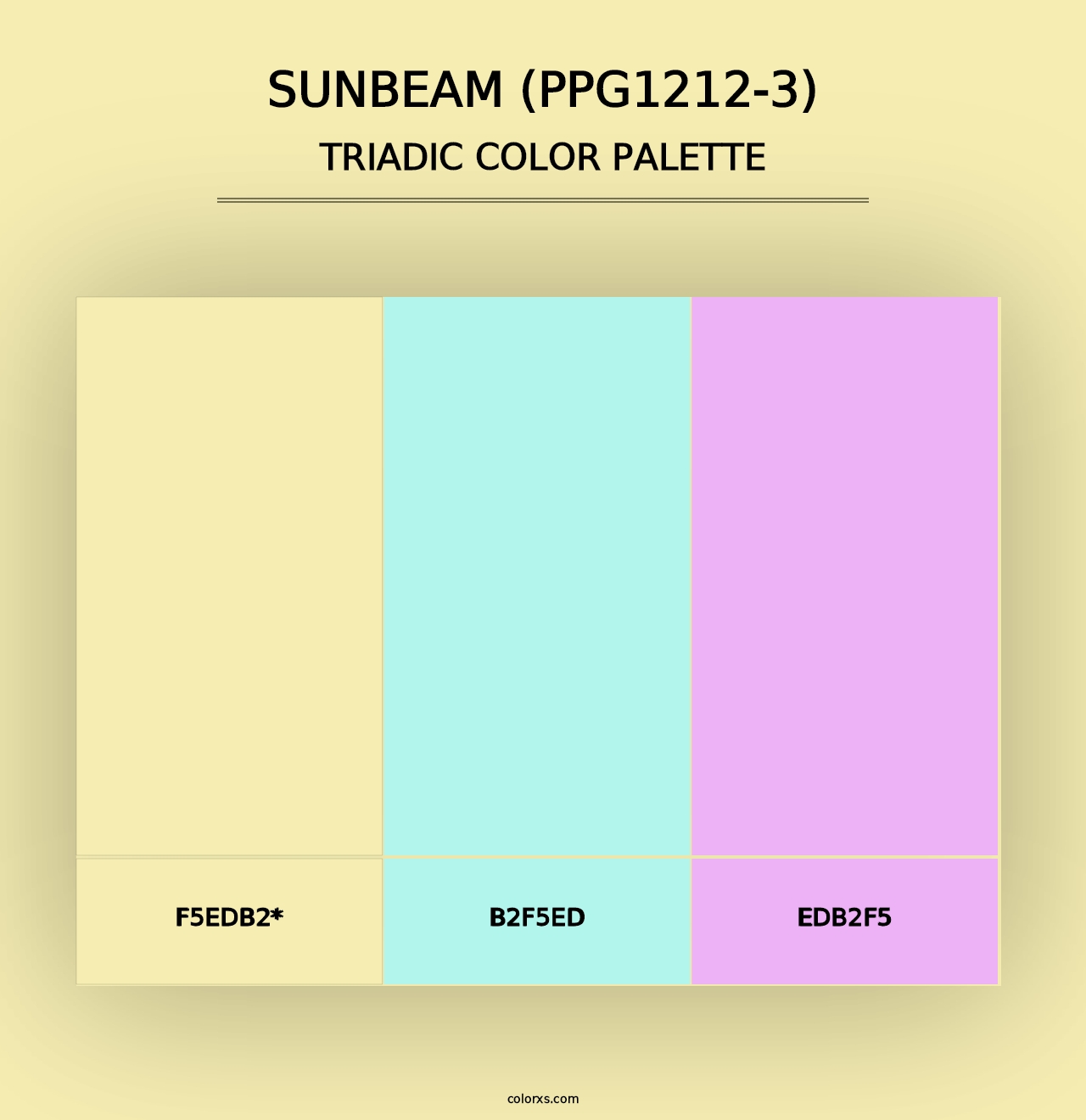 Sunbeam (PPG1212-3) - Triadic Color Palette