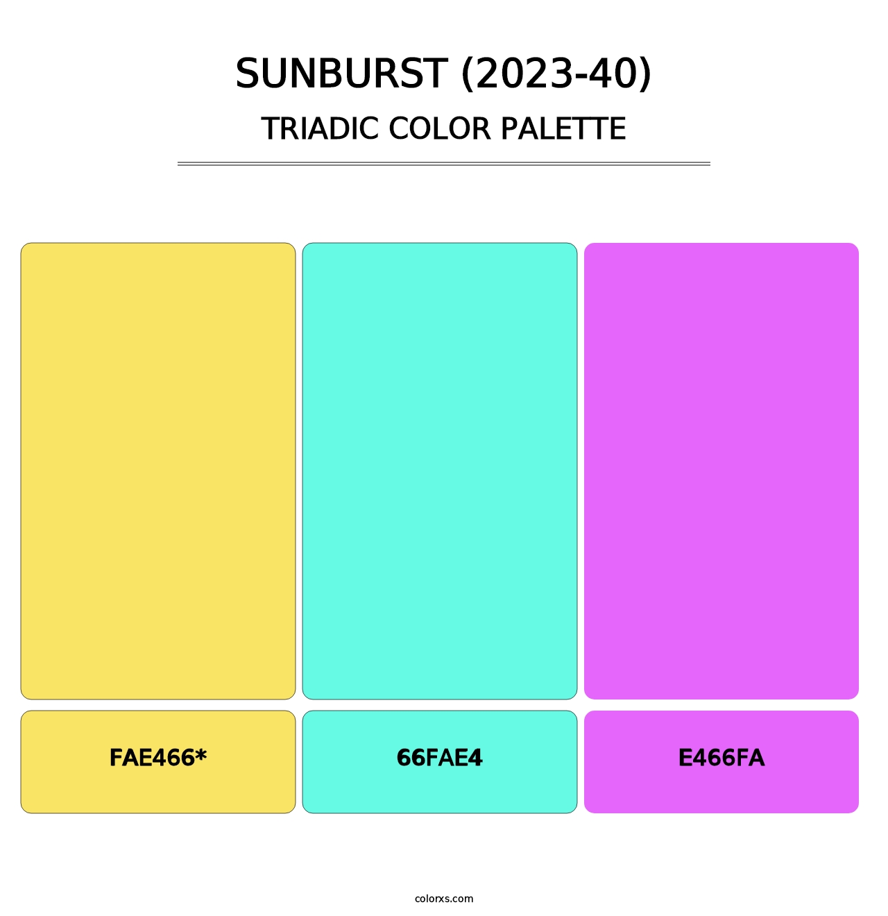 Sunburst (2023-40) - Triadic Color Palette