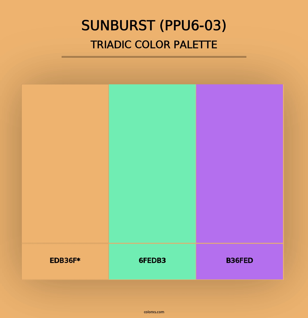 Sunburst (PPU6-03) - Triadic Color Palette