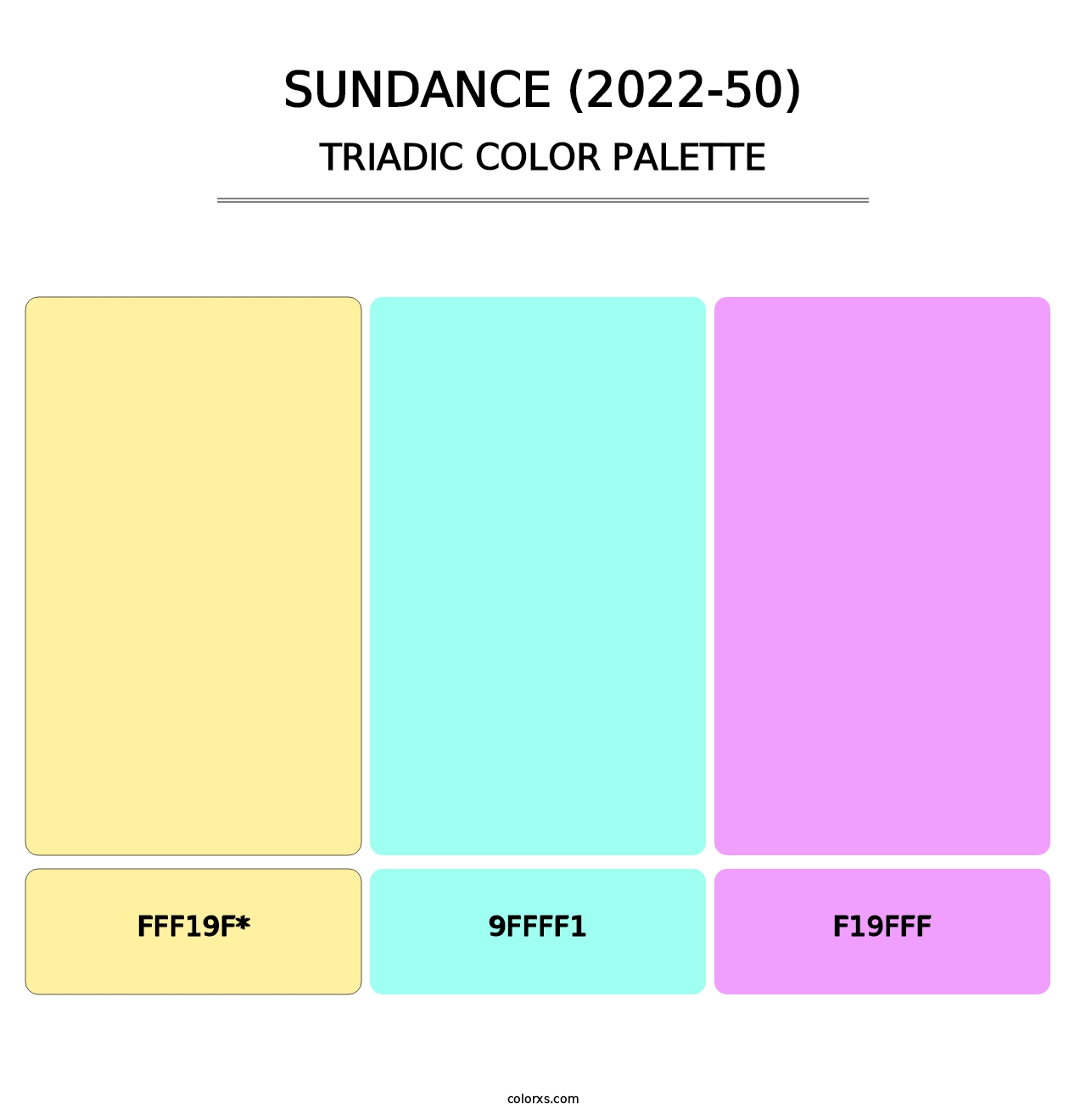 Sundance (2022-50) - Triadic Color Palette