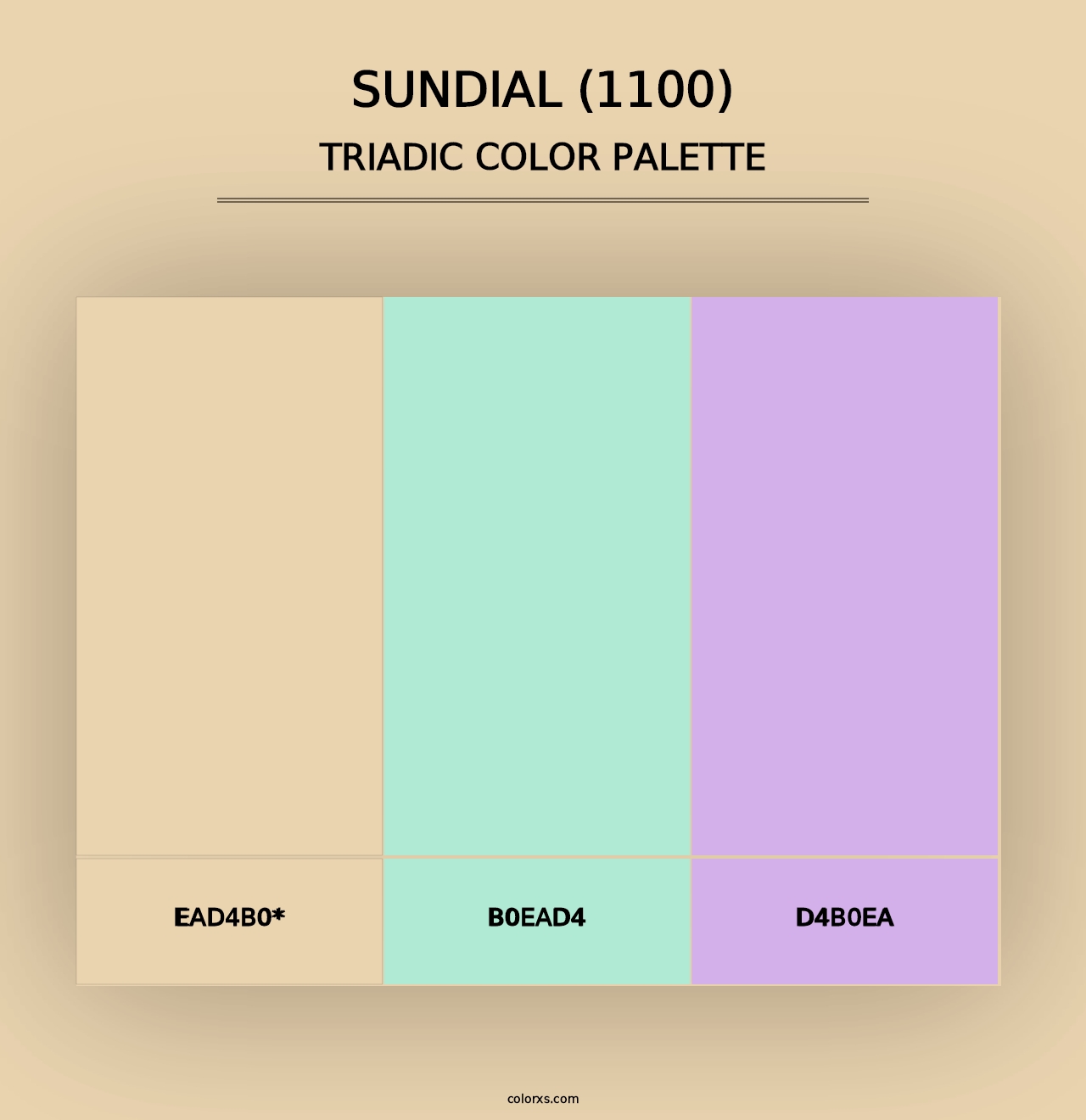 Sundial (1100) - Triadic Color Palette