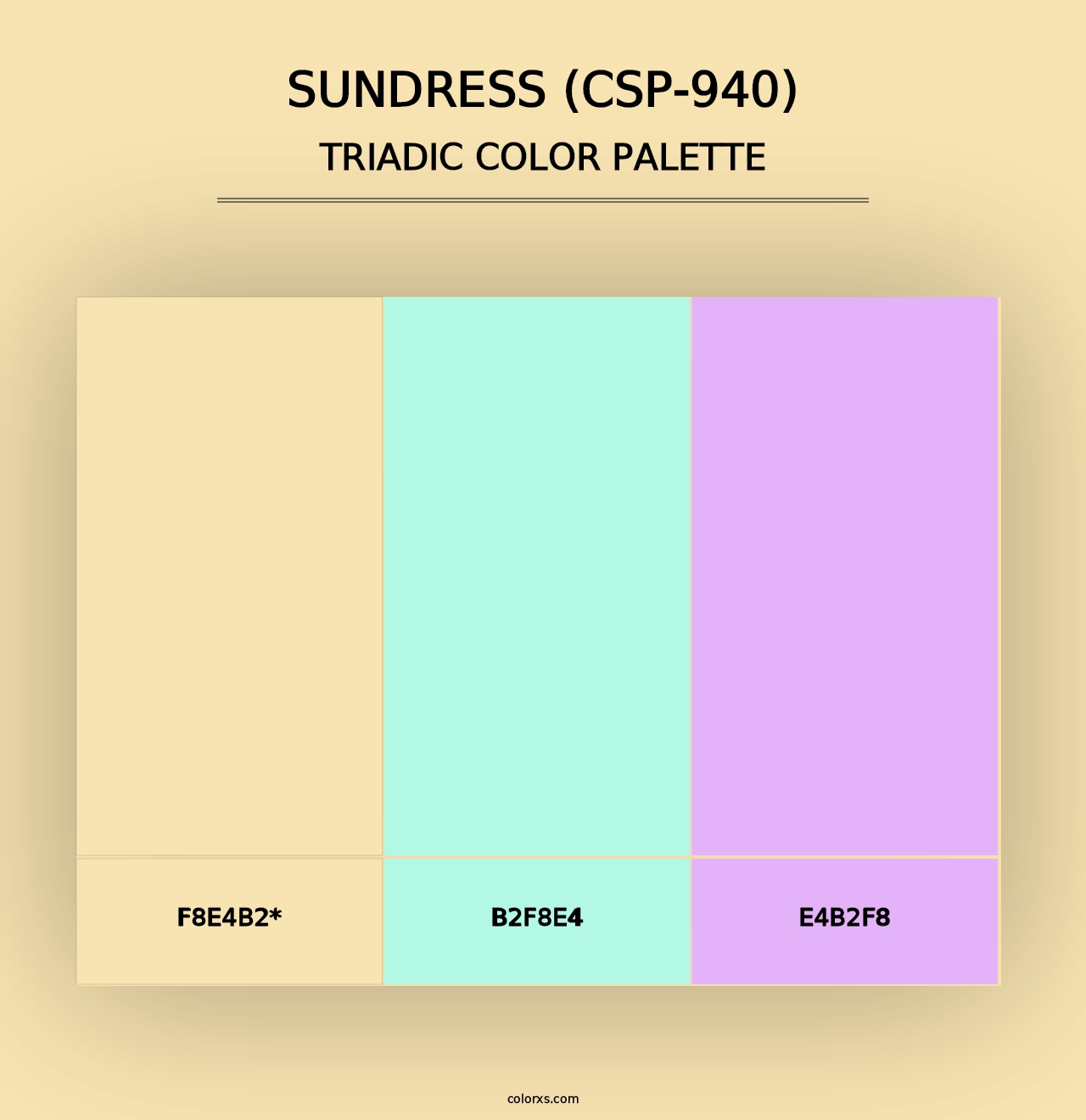 Sundress (CSP-940) - Triadic Color Palette