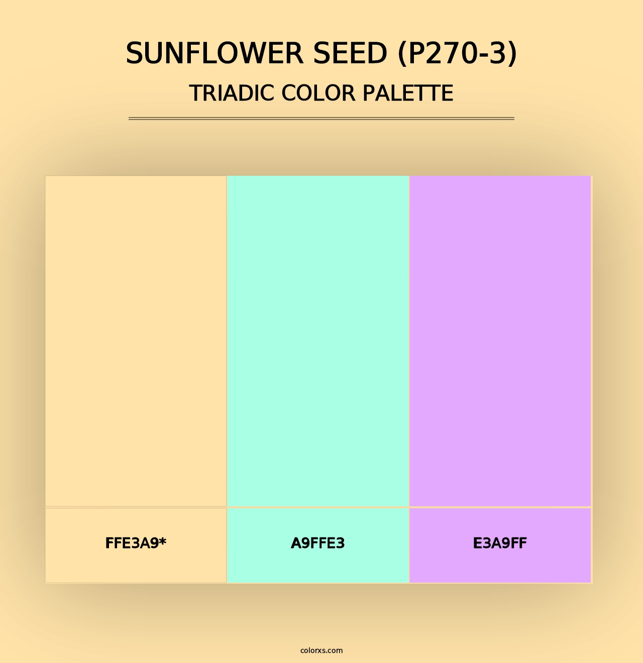 Sunflower Seed (P270-3) - Triadic Color Palette