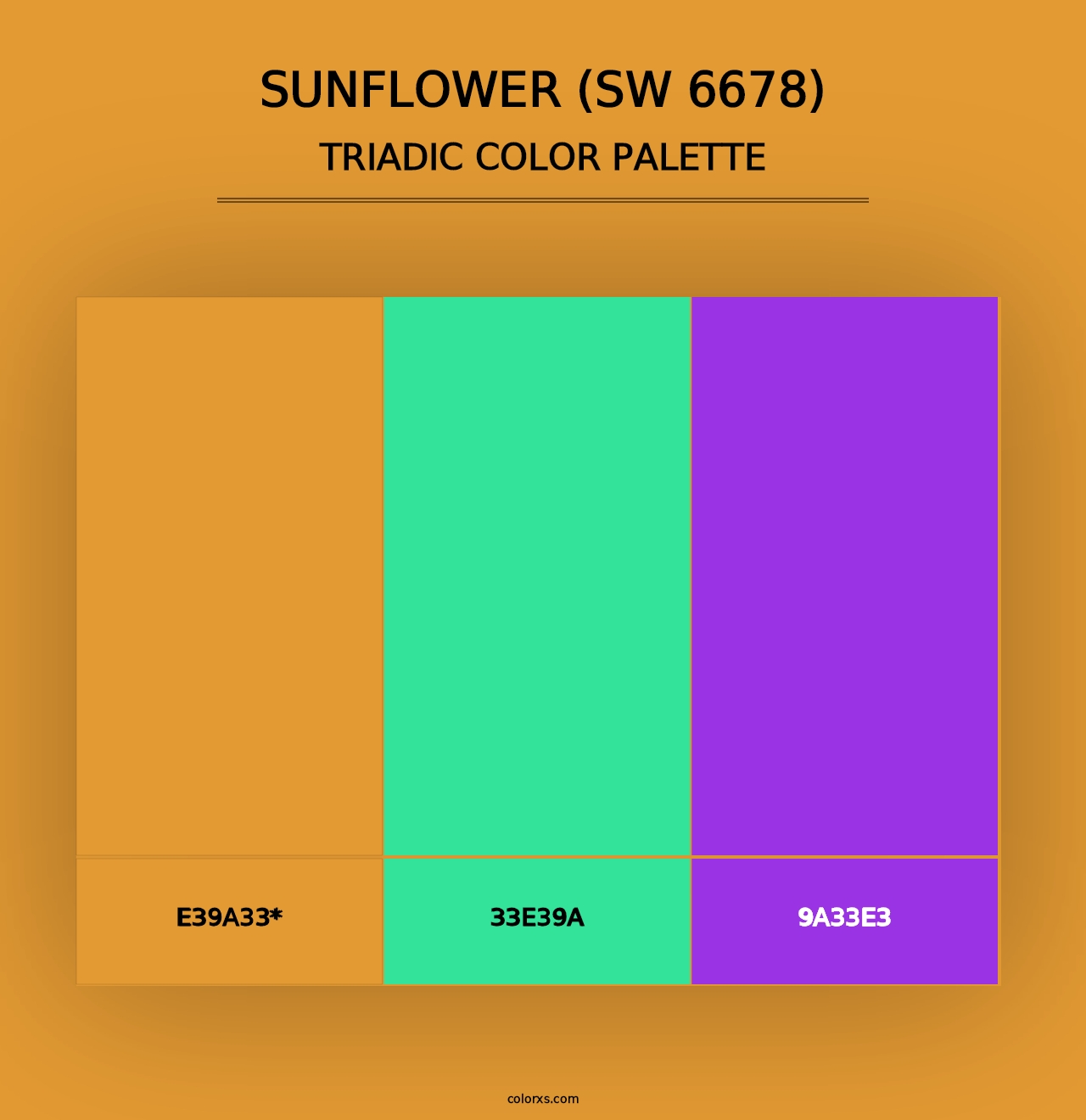 Sunflower (SW 6678) - Triadic Color Palette