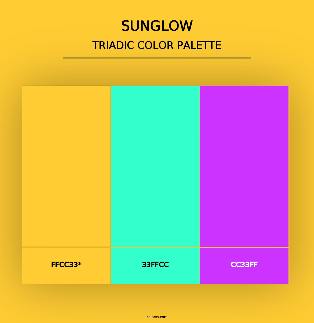 Sunglow - Triadic Color Palette