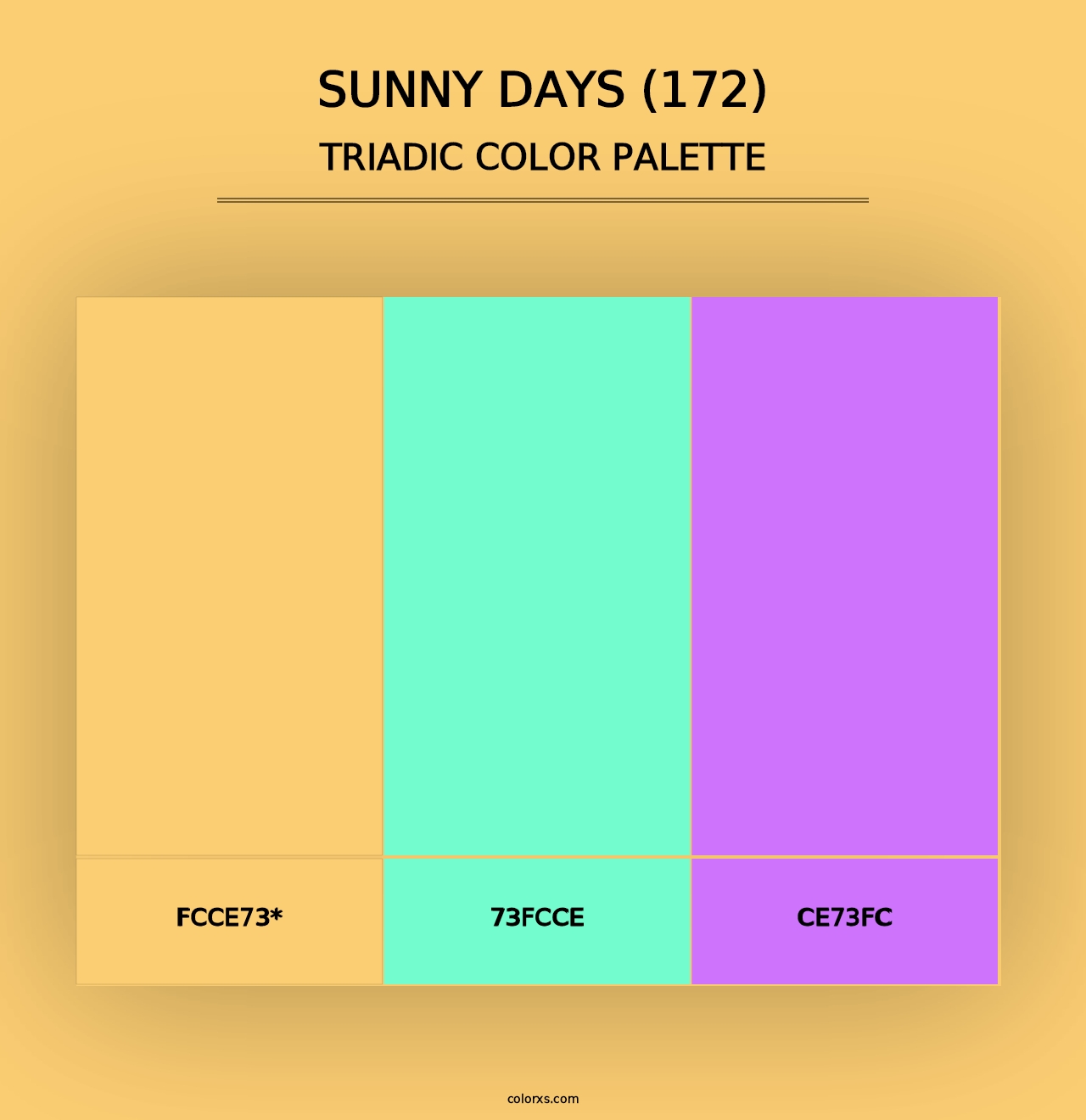 Sunny Days (172) - Triadic Color Palette