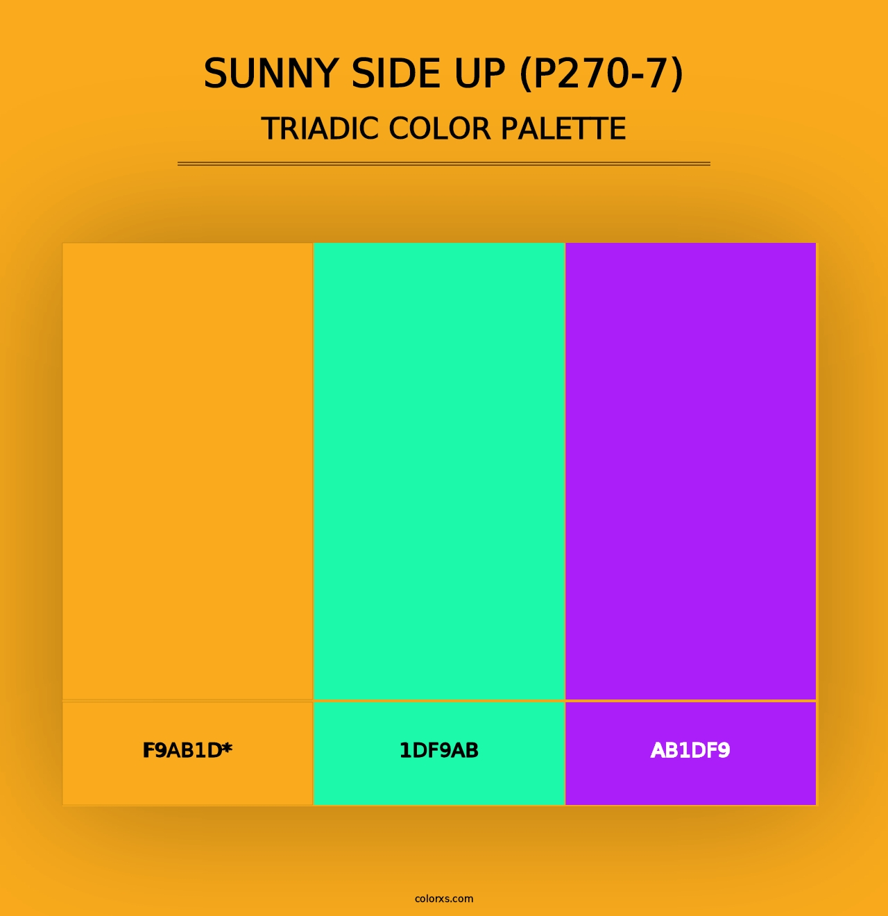 Sunny Side Up (P270-7) - Triadic Color Palette