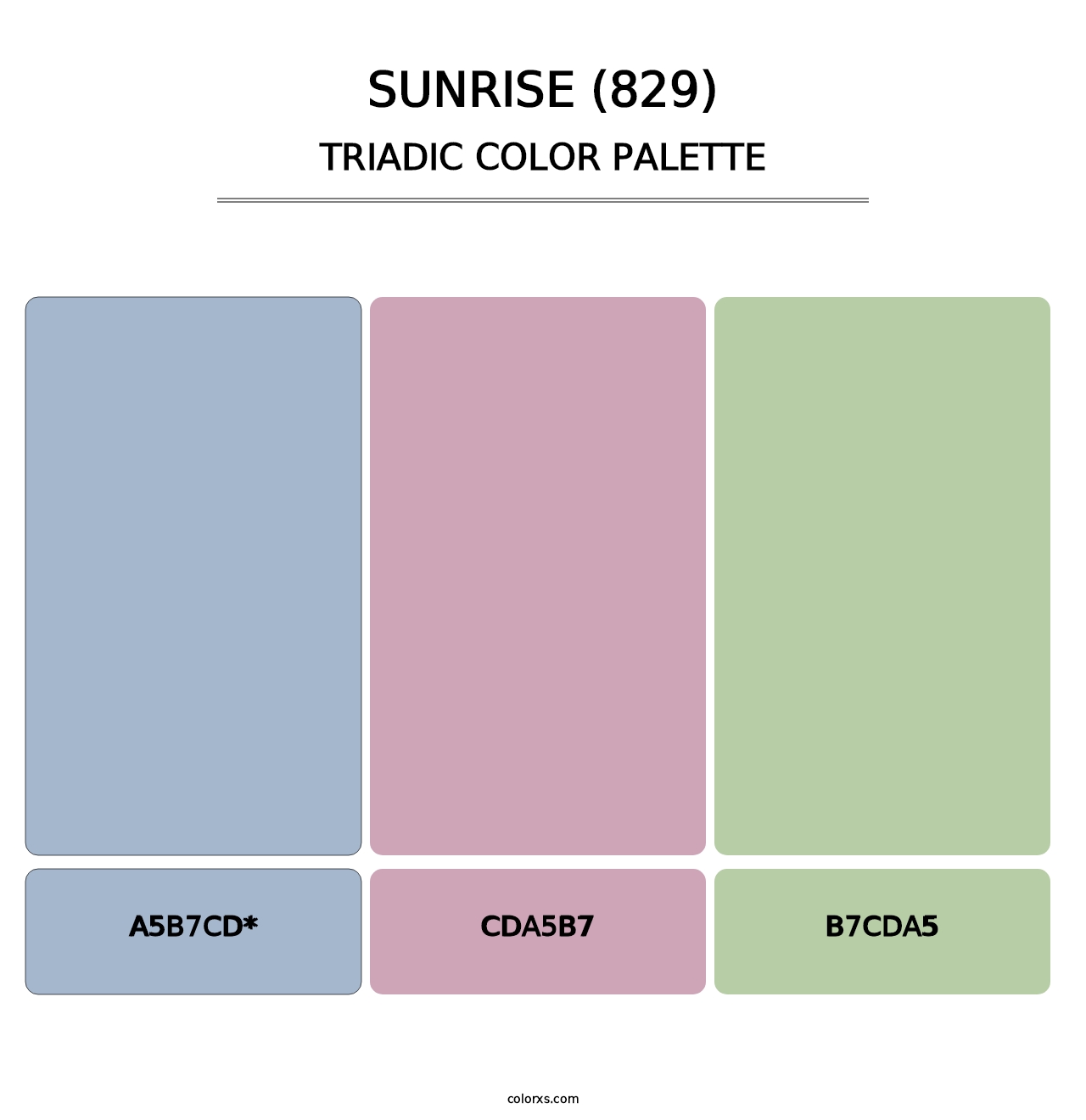 Sunrise (829) - Triadic Color Palette