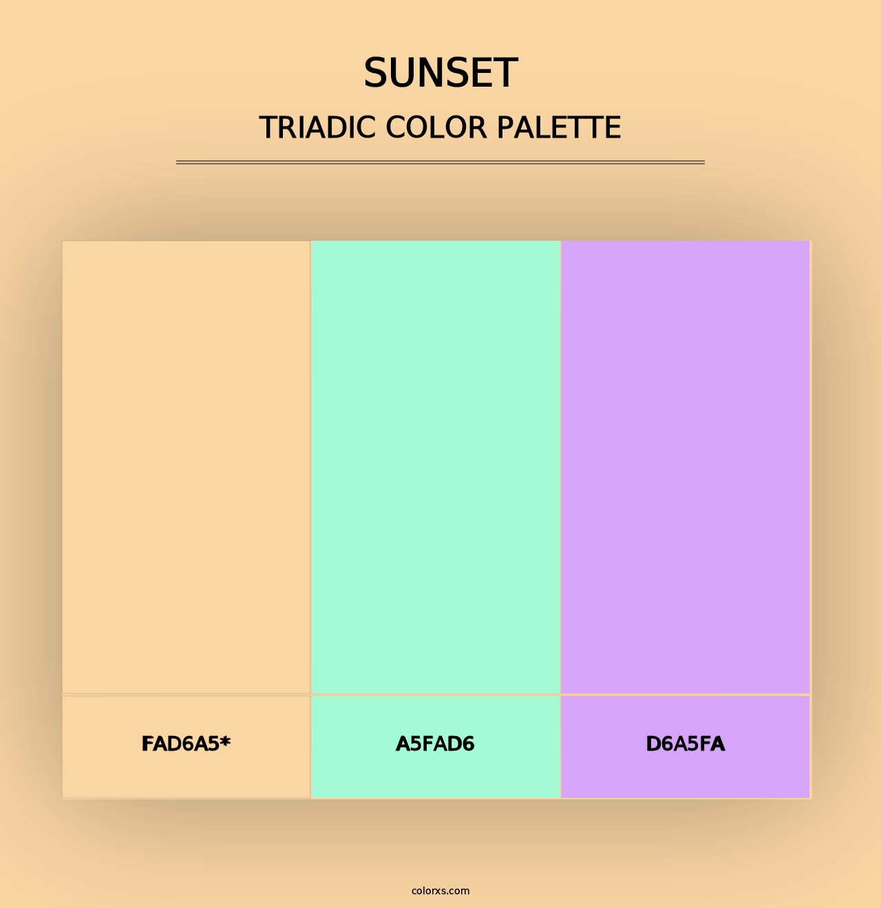 Sunset - Triadic Color Palette