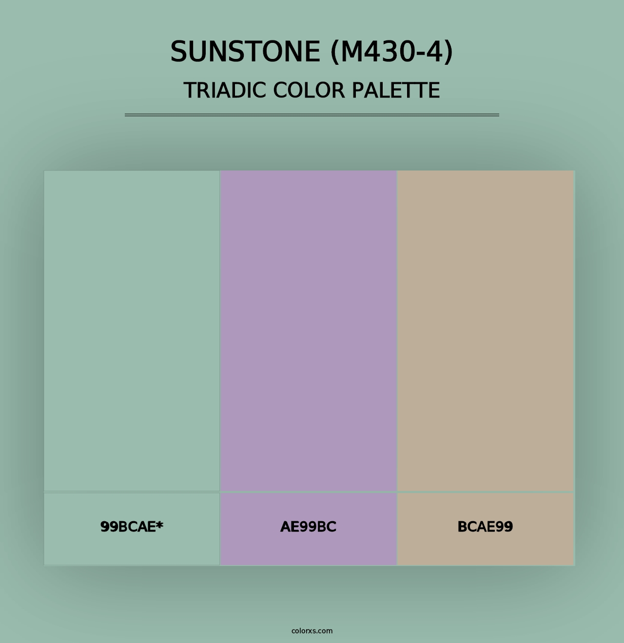 Sunstone (M430-4) - Triadic Color Palette