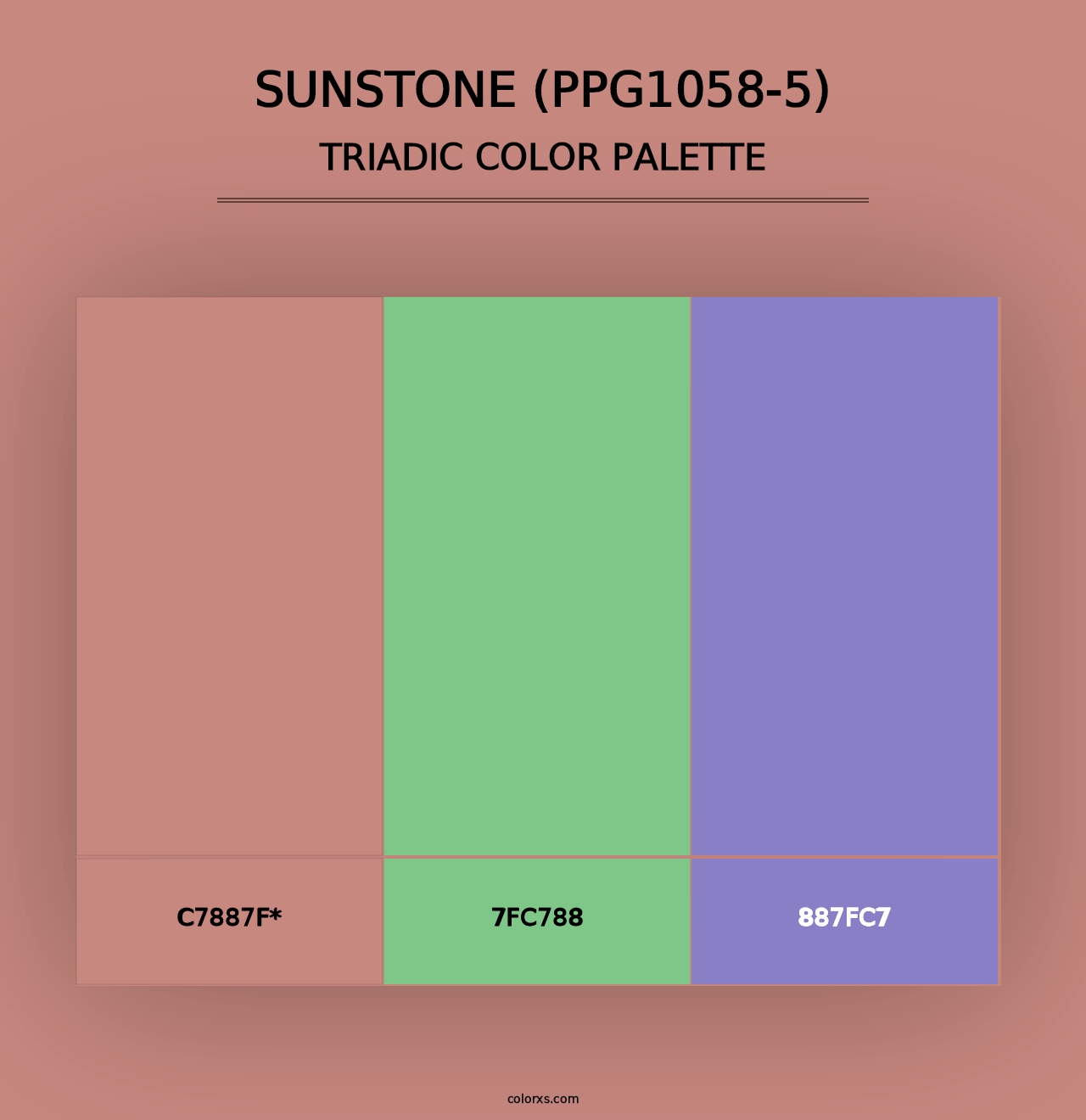 Sunstone (PPG1058-5) - Triadic Color Palette