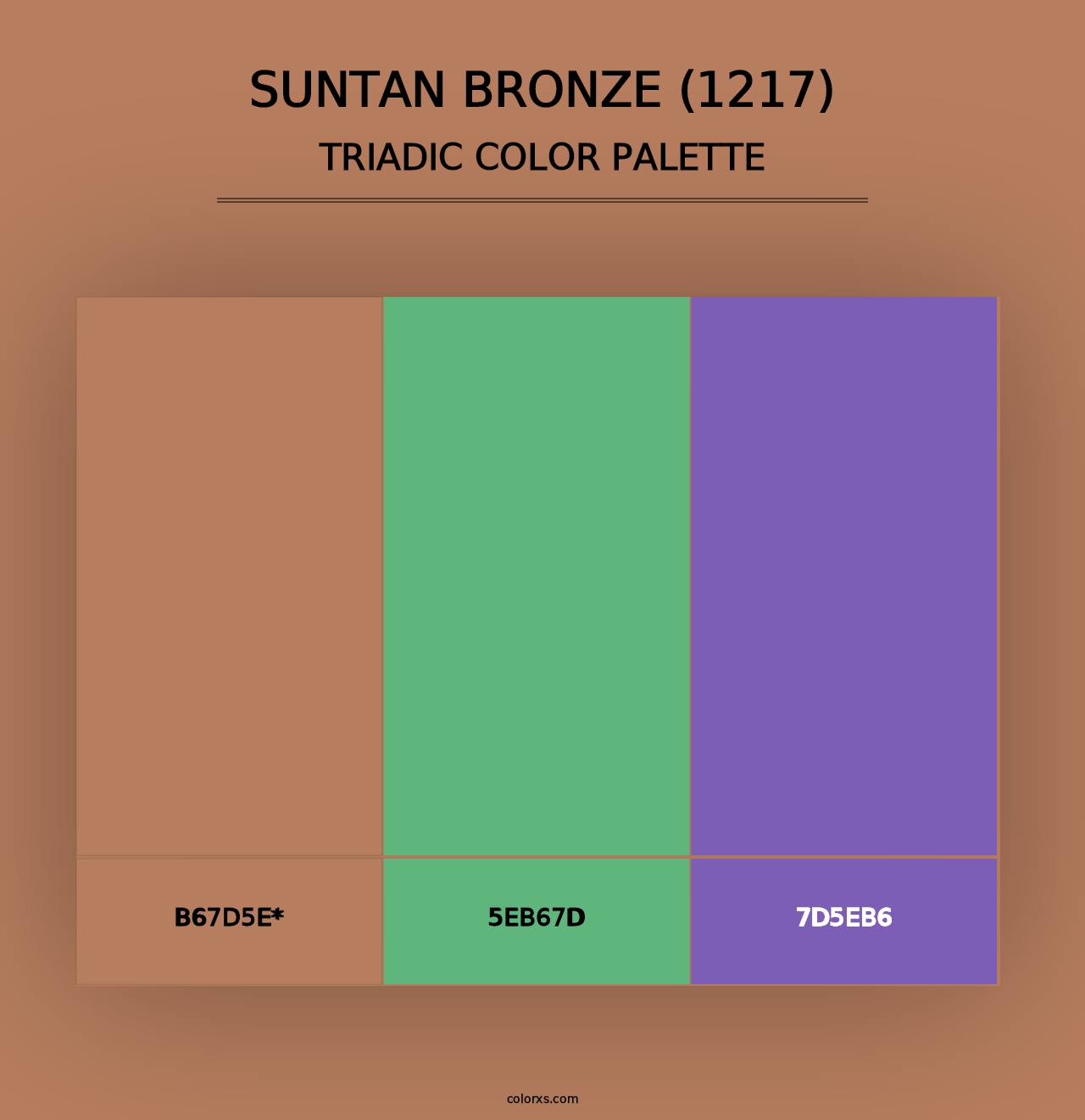 Suntan Bronze (1217) - Triadic Color Palette