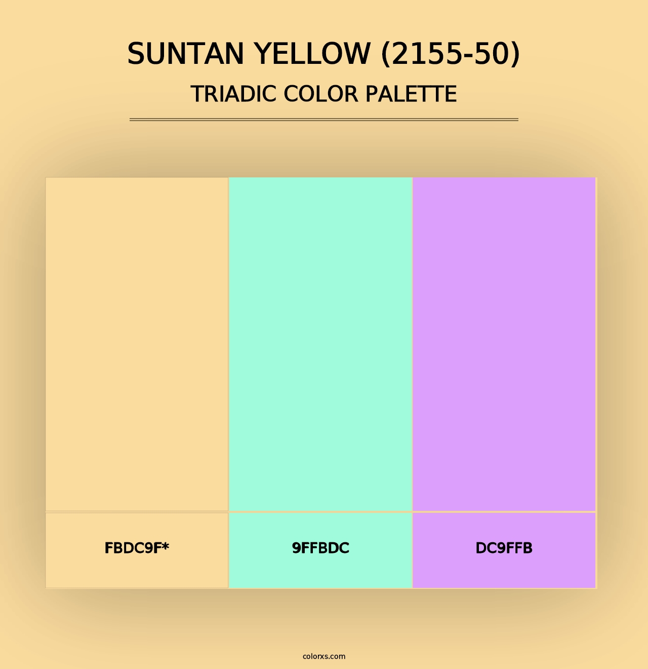 Suntan Yellow (2155-50) - Triadic Color Palette