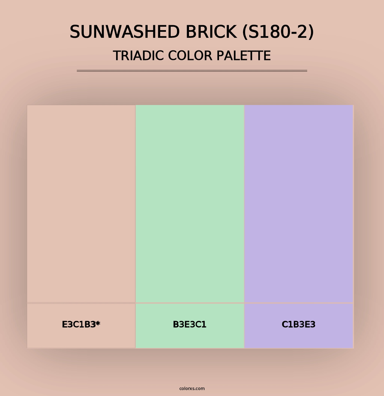 Sunwashed Brick (S180-2) - Triadic Color Palette