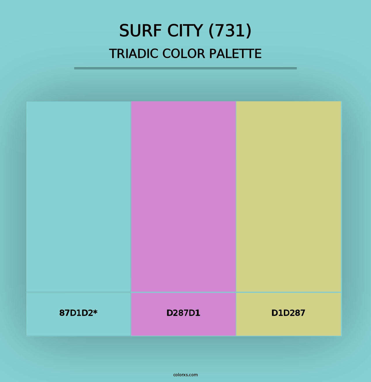 Surf City (731) - Triadic Color Palette