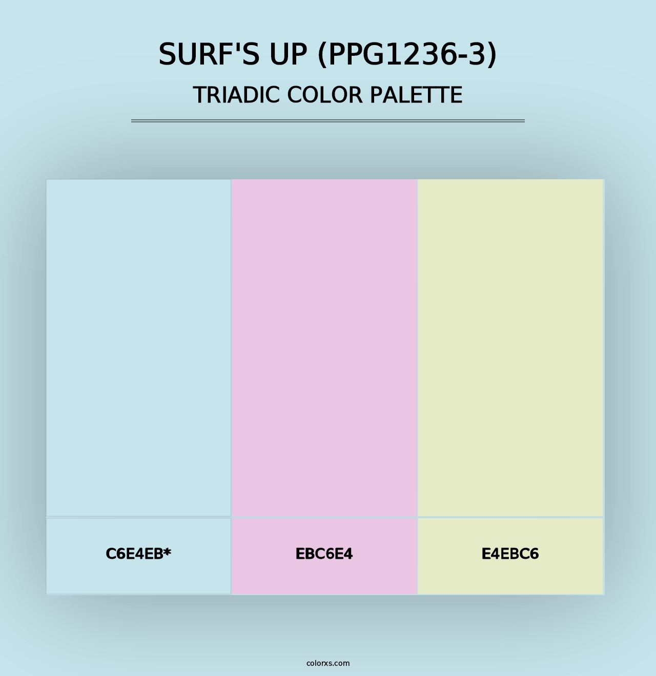 Surf's Up (PPG1236-3) - Triadic Color Palette