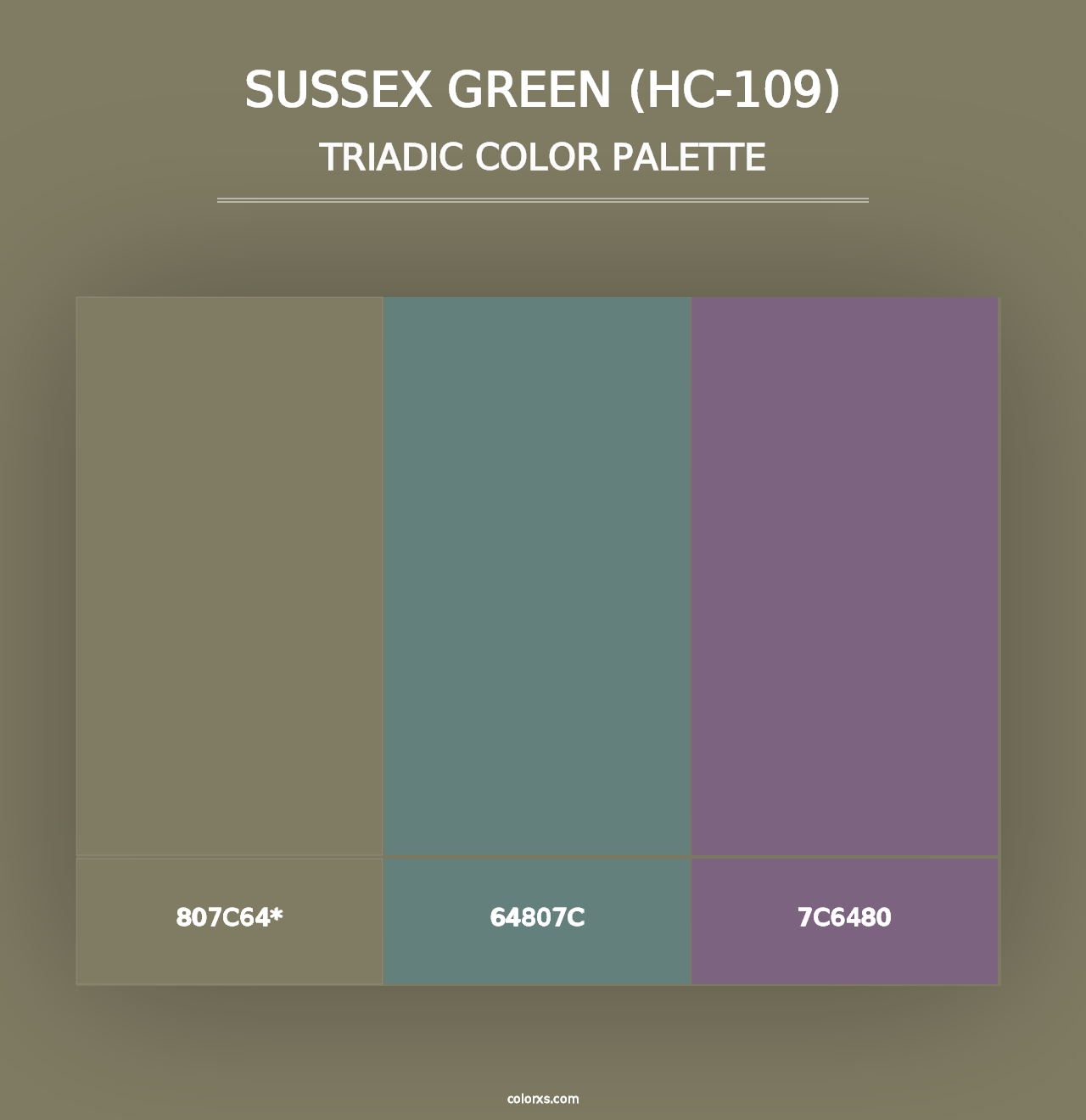 Sussex Green (HC-109) - Triadic Color Palette