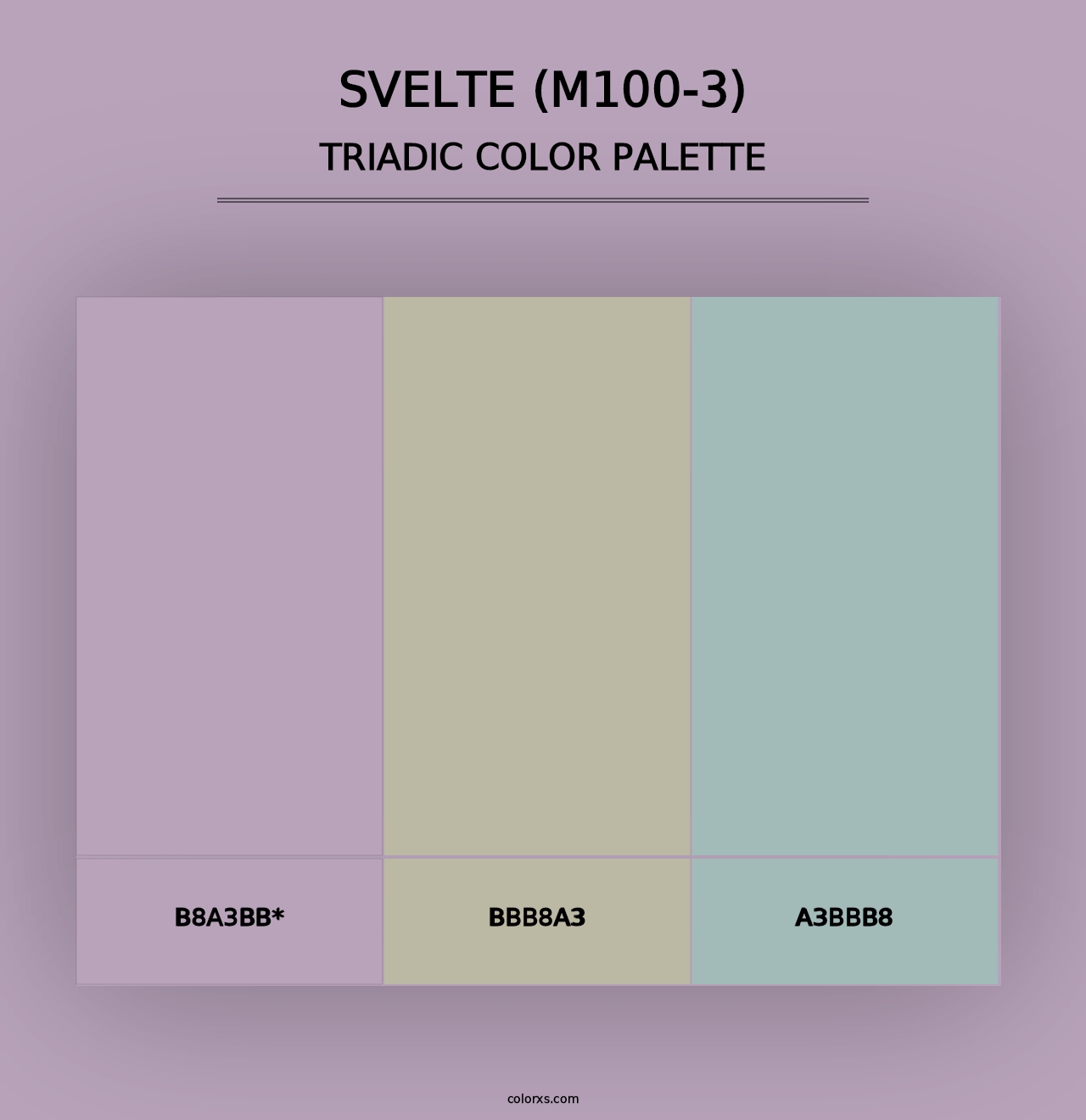 Svelte (M100-3) - Triadic Color Palette