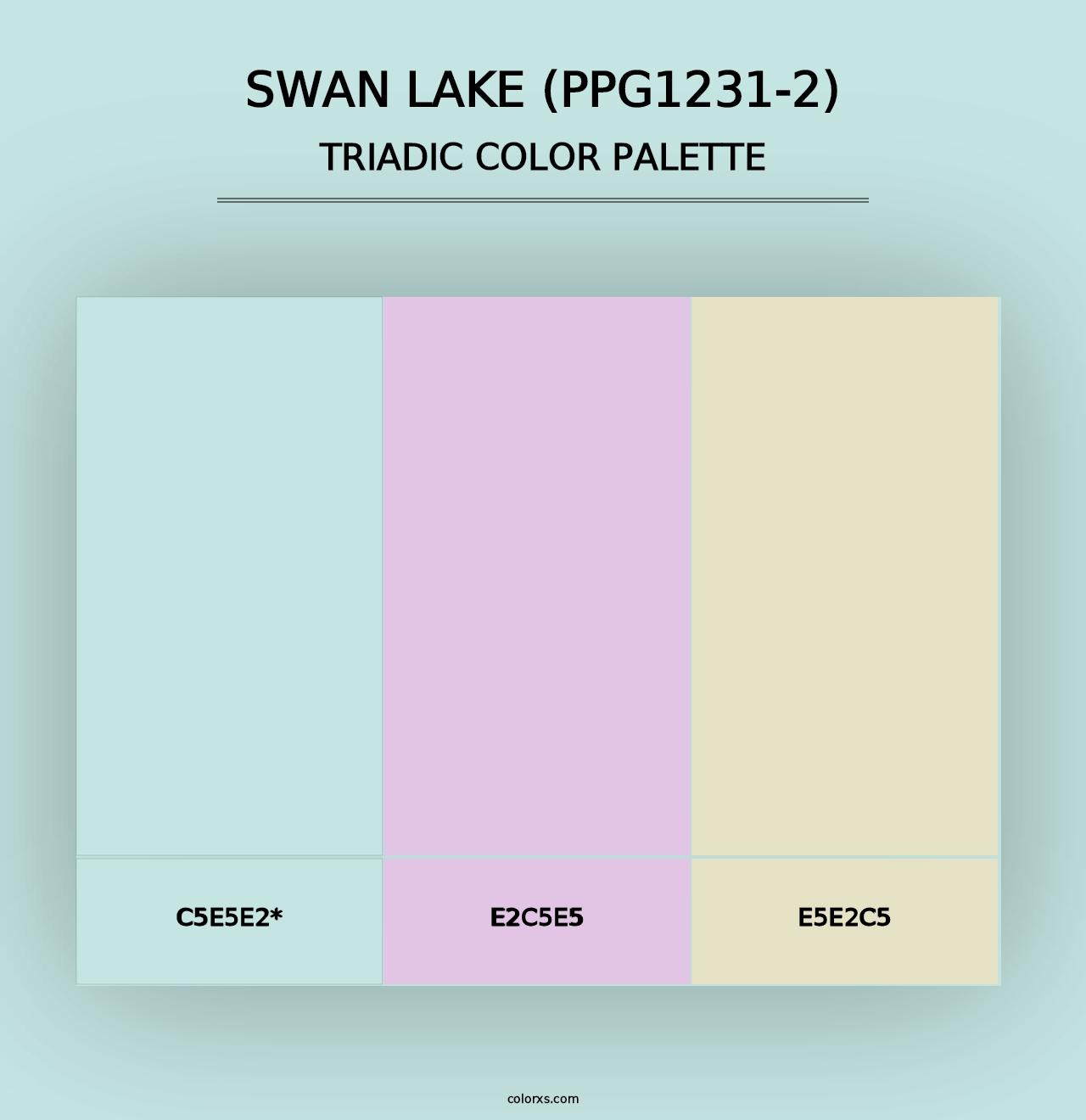 Swan Lake (PPG1231-2) - Triadic Color Palette