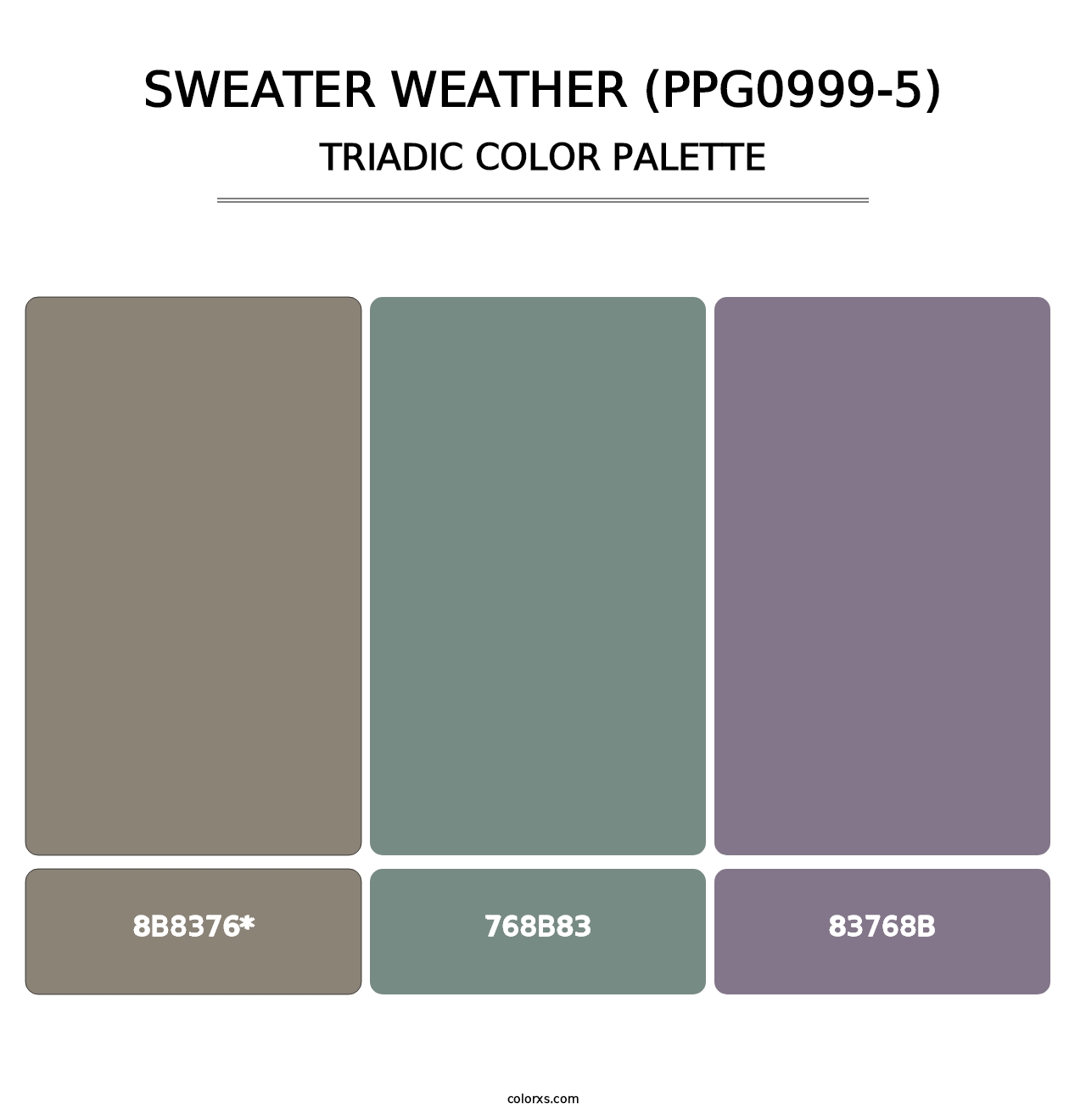 Sweater Weather (PPG0999-5) - Triadic Color Palette