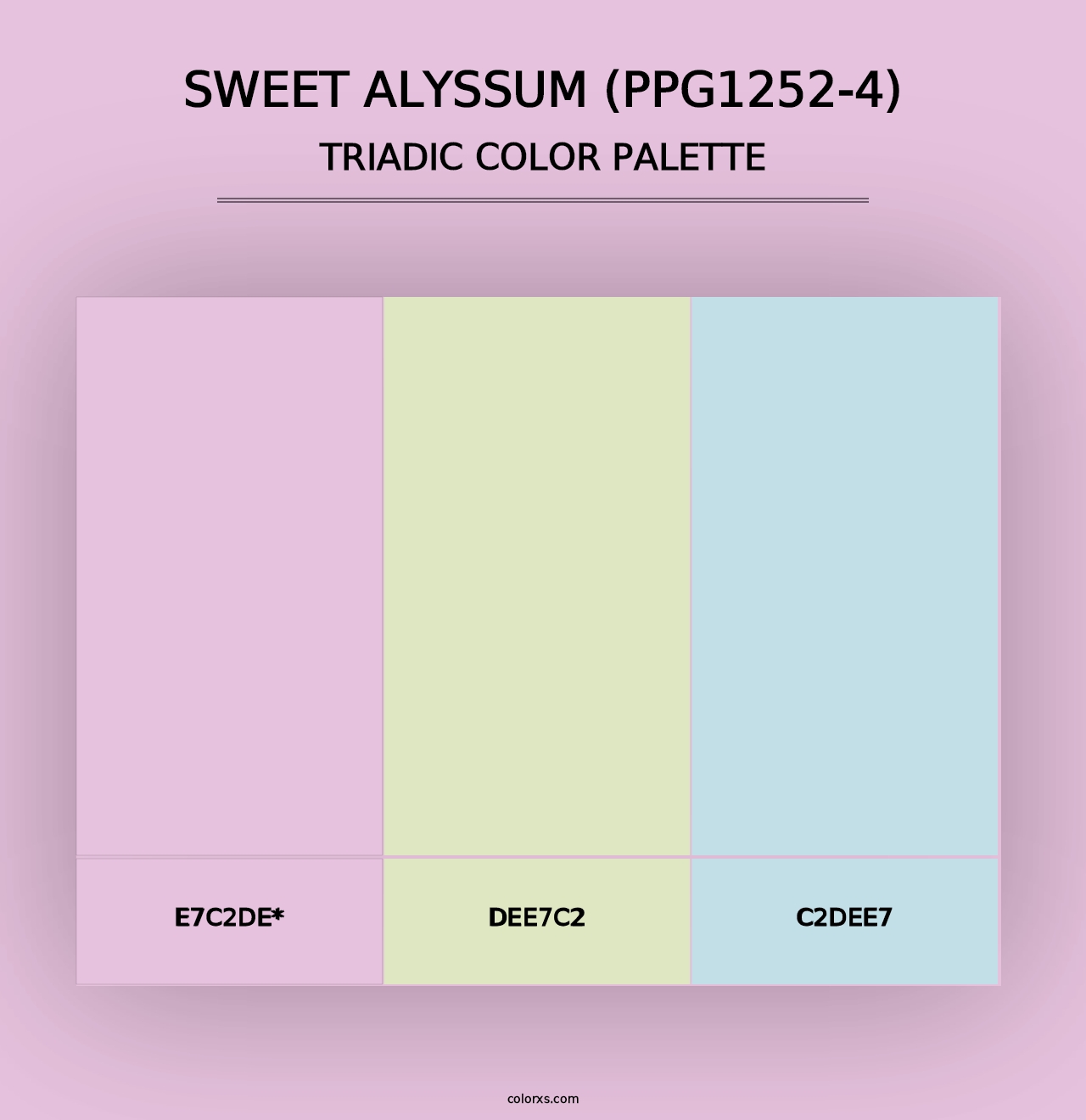 Sweet Alyssum (PPG1252-4) - Triadic Color Palette