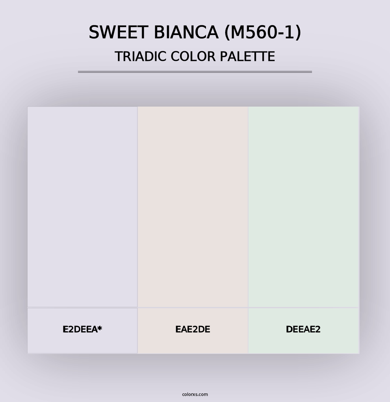 Sweet Bianca (M560-1) - Triadic Color Palette