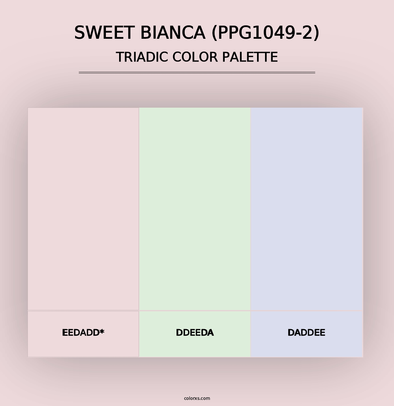 Sweet Bianca (PPG1049-2) - Triadic Color Palette