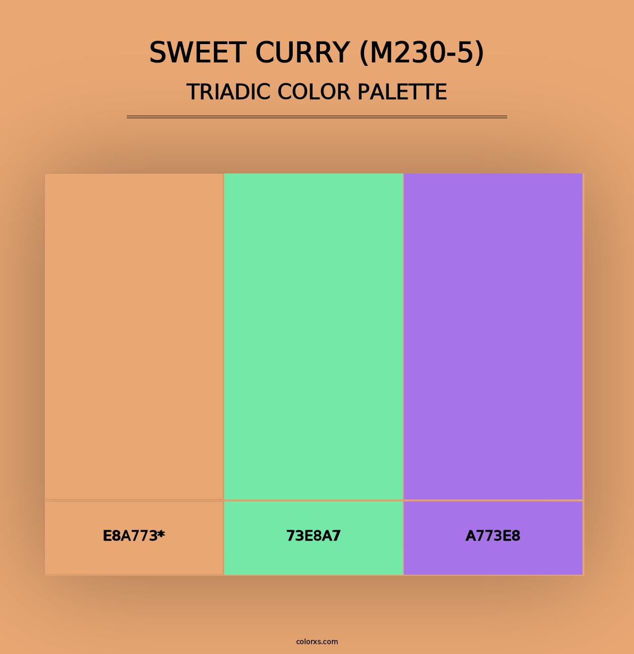 Sweet Curry (M230-5) - Triadic Color Palette