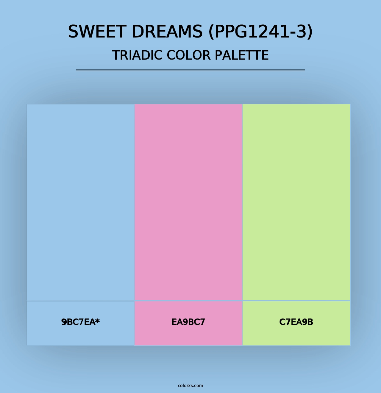 Sweet Dreams (PPG1241-3) - Triadic Color Palette