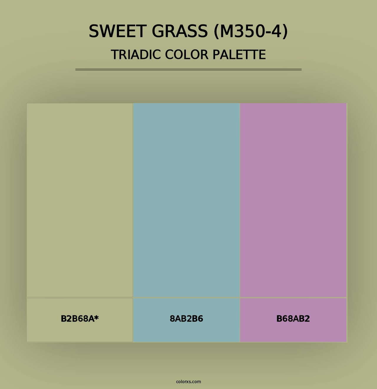 Sweet Grass (M350-4) - Triadic Color Palette