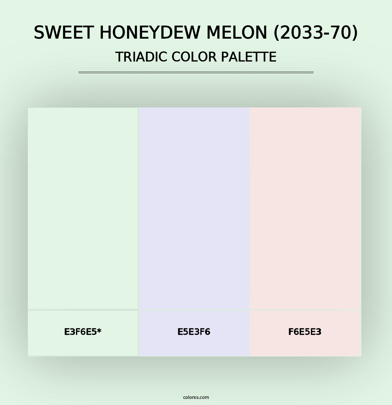 Sweet Honeydew Melon (2033-70) - Triadic Color Palette